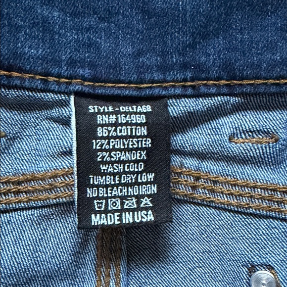 Origin Delta 68 Performance Jeans Dark Blue Wash Men 34x32 Tapered Slim Pants - Picture 2 of 9